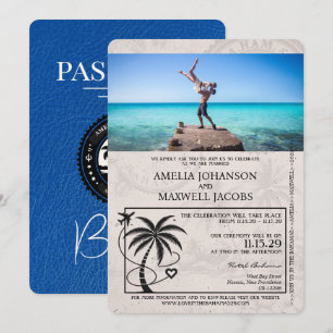 Invitation Mariage de passeport Royal Blue Bahamas