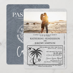 Invitation Mariage de passeport Silver Cancun