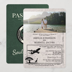 Invitation Mariage de passeport sud-africain vert