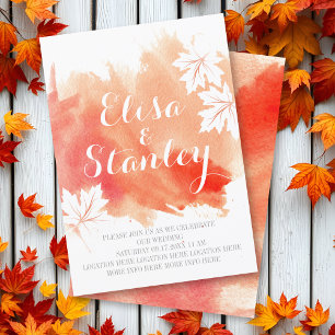 Invitation Mariage de pêche de corail abstrait moderne