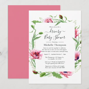 Invitation Mariage de pépites rose aquarelle