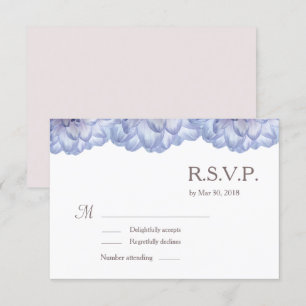 Invitation Mariage de pétales blanchis blanc lilas floral RSV