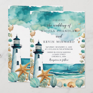 Invitation Mariage de phare nautique