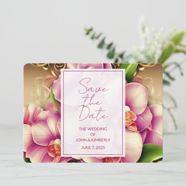 Invitation Mariage de photos organisées Enregistrer la date (Debout devant)