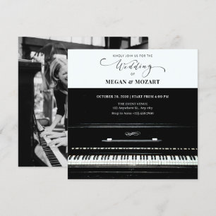 Invitation Mariage de piano classique