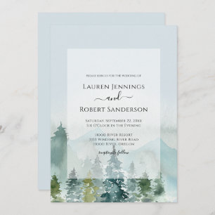 Invitation Mariage de pin rustique