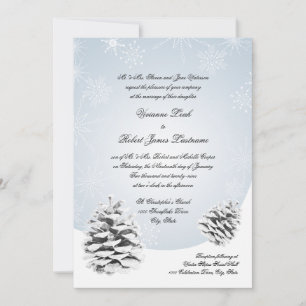 Invitation Mariage de Pinecones d'hiver