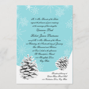 Invitation Mariage de Pinecones d'hiver