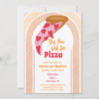 Mariage de pizza amusante Enregistrer la date