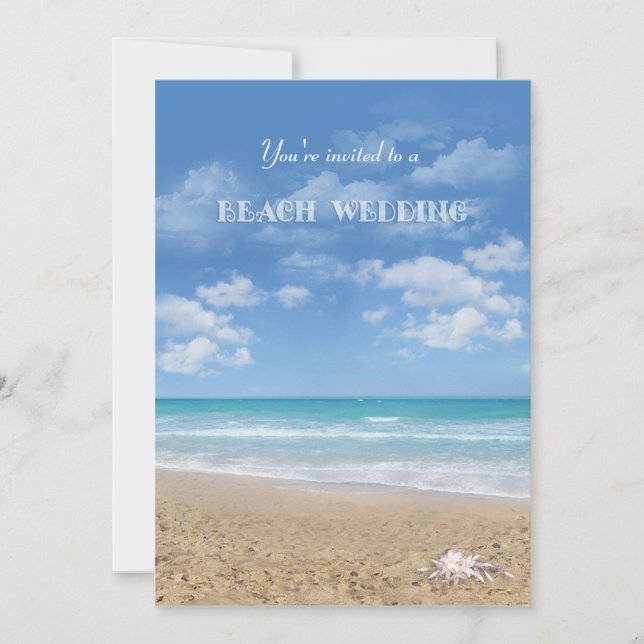 Invitation Mariage de plage (Devant)