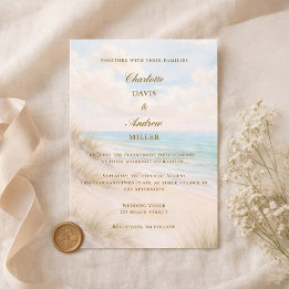 Invitation Mariage de plage côtière