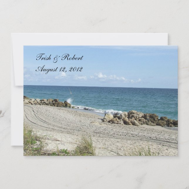 Invitation Mariage de plage de la Floride (Devant)
