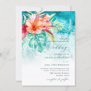 Invitation Mariage de plage de PixDezines Tropical Paradise