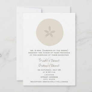 Invitation Mariage de plage - Dollar de sable