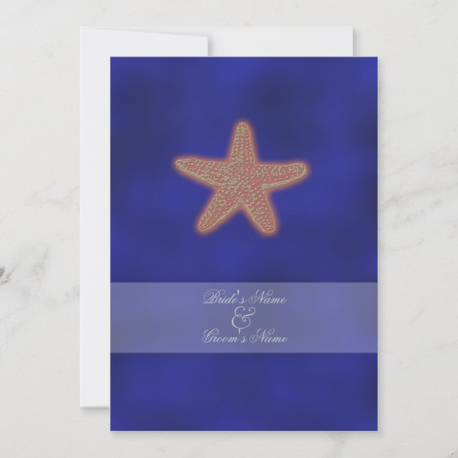 Invitation Mariage de plage élégante thème de fête (Devant)