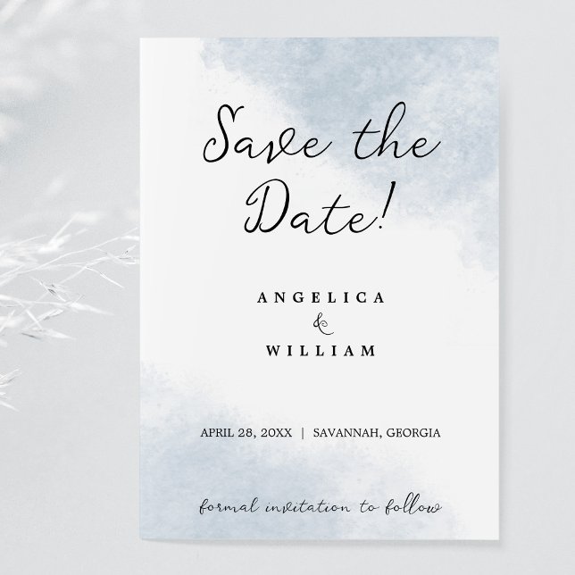 INVITATION MARIAGE DE PLAGE ENREGISTRER LA DATE COULEUR D'EAU (Créateur téléchargé)