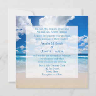 Invitation Mariage de plage Invitation Mariage tro