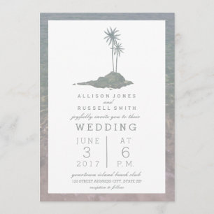 Invitation Mariage de plage Island & Water