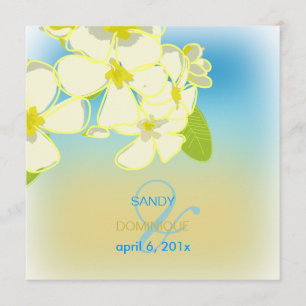 Invitation Mariage de plage/plumérias de sable