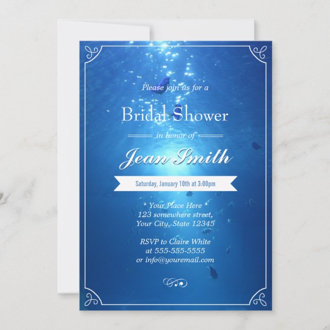 Invitation Mariage de plage sous la Fête des mariées de mer (Devant)