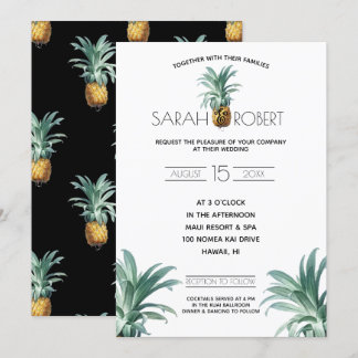 Invitation Mariage de plaisir ananas