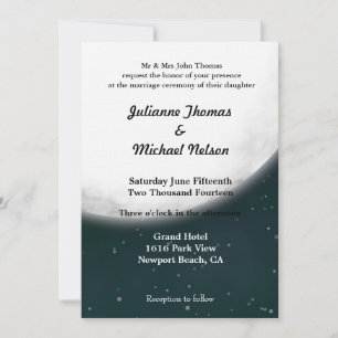 Invitation Mariage de Pleine lune romantique