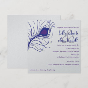 Invitation Mariage de plumes de roche