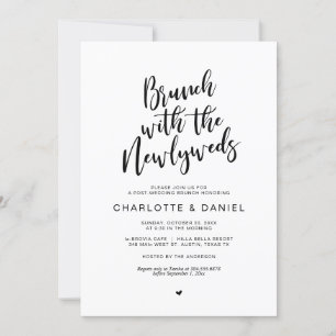 Invitation mariage de poste, Brunch avec les jeunes mariés, B