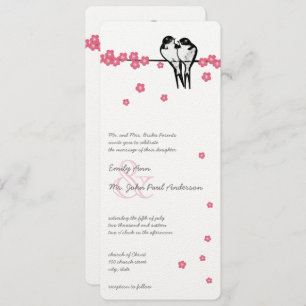 Invitation Mariage de poulet de la forêt enchantée en fleurs