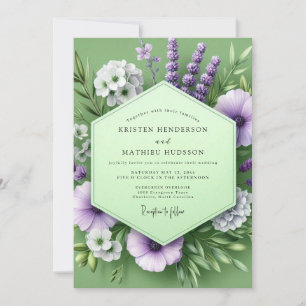 Invitation Mariage de Prairie d'Améthyste Sage