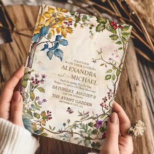 Invitation Mariage de prairie Fleur sauvage lunaire