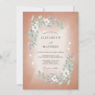Invitation Mariage de printemps au cuivre luisant