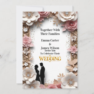 Invitation Mariage de printemps avec fleurs de pêche 💐
