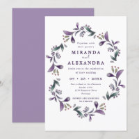Mariage de printemps Boho violet et vert fleuri
