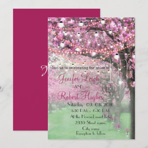 Invitation Mariage de printemps de cerise en fleurs