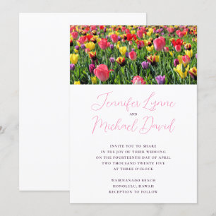 Invitation Mariage de printemps des Tulipes