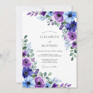 Invitation Mariage de printemps enchanteur violet