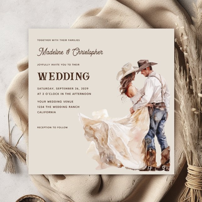 Invitation Mariage de Ranch occidental rustique (Créateur téléchargé)