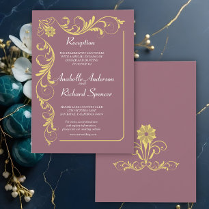 Invitation Mariage de réception élégant victorien