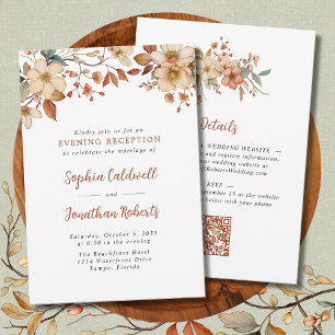 Invitation Mariage de réception Rustique Fleur sauvage