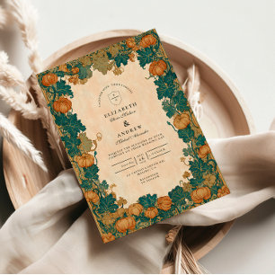 Invitation Mariage de récolte de citrouille vintage