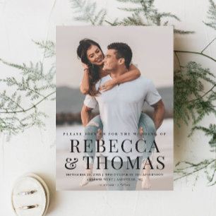 Invitation Mariage de recouvrement de type de photo moderne