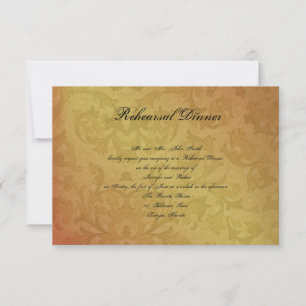 Invitation Mariage de régence d'automne Insérer Dîner de répé