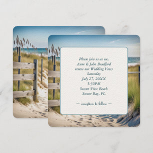 Invitation Mariage de renouvellement Vow Beach