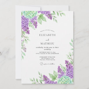 Invitation Mariage de rêve pourtu pour le printemps