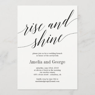 Invitation Mariage de Rise and Shine Brunch Script moderne