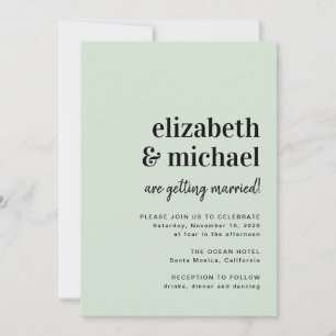 Invitation Mariage de sage de code QR de la photo moderne min