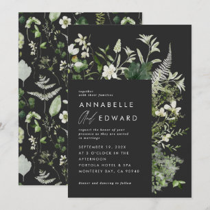 Invitation Mariage de script botanique moderne et élégant noi