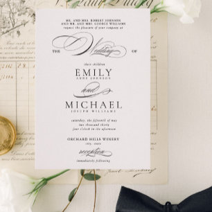 Invitation Mariage de script classique moderne élégant