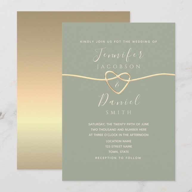 Invitation Mariage de script de calligraphie simple et élégan (Devant / Derrière)